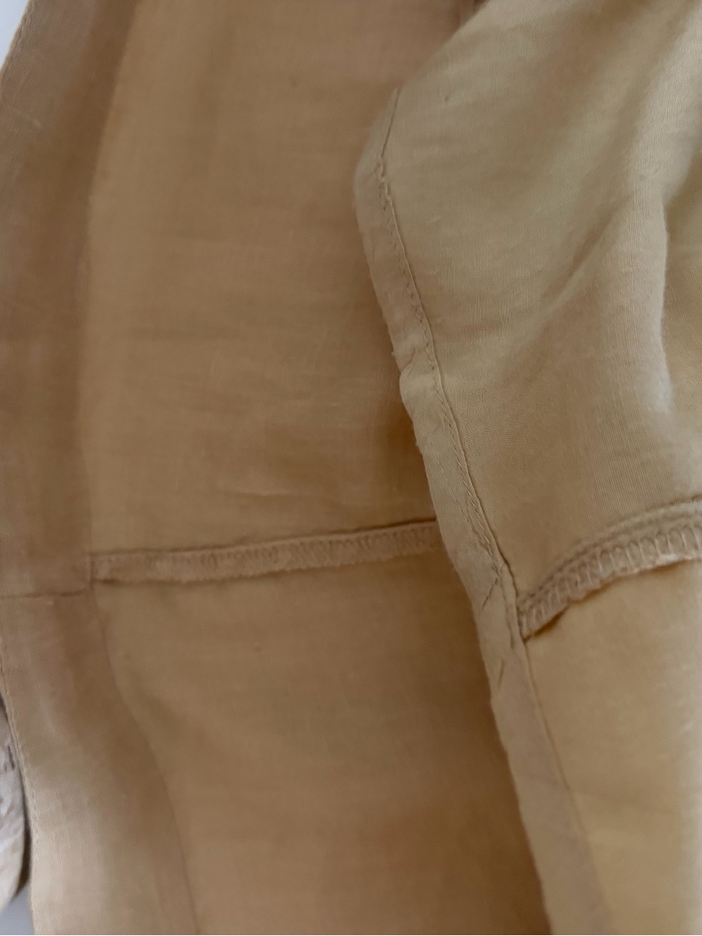 Free People Beige Short Sleeve Button-Front Mini Dress. - Picture 8 of 10